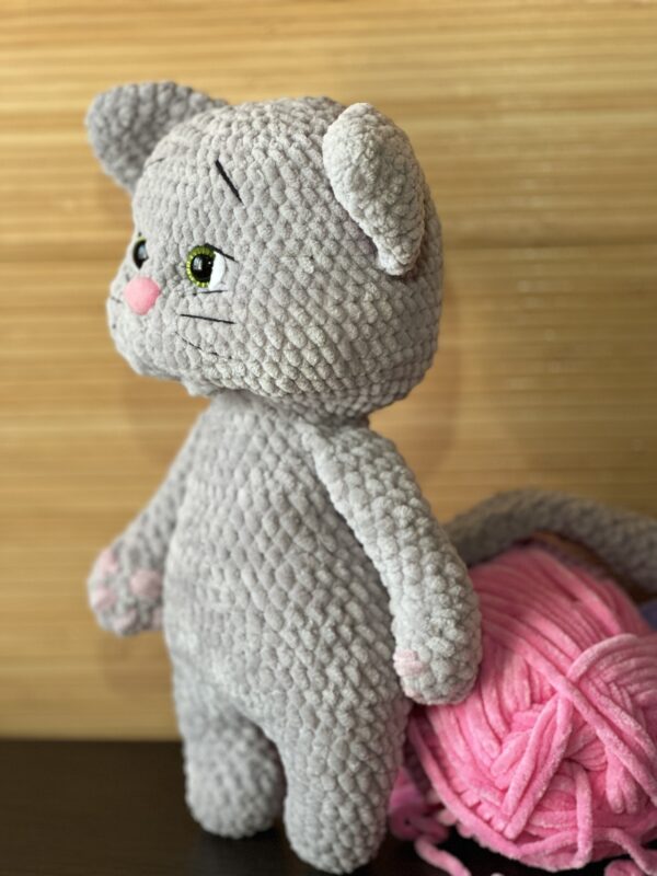 Handmade Knitted Plush Cat - Image 15