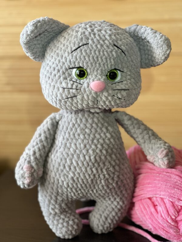 Handmade Knitted Plush Cat - Image 10