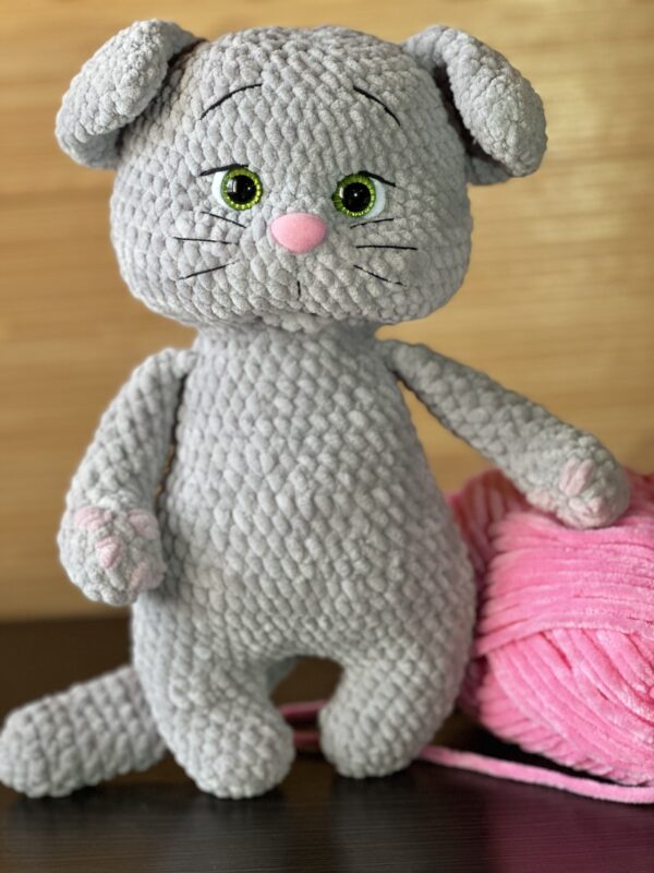 Handmade Knitted Plush Cat - Image 9