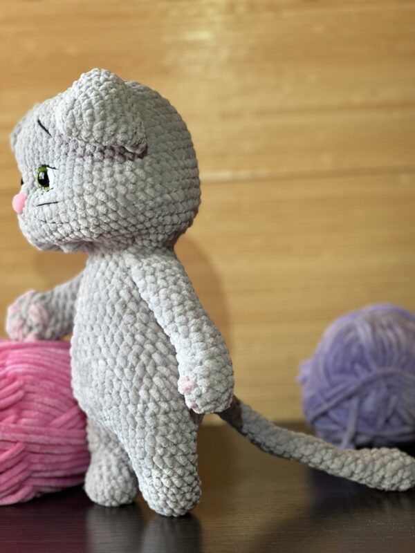 Handmade Knitted Plush Cat - Image 13