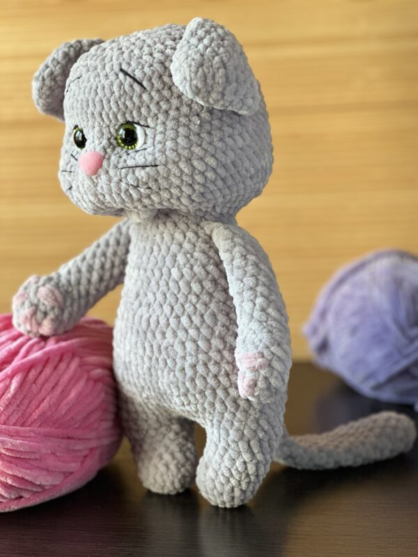 Handmade Knitted Plush Cat - Image 11