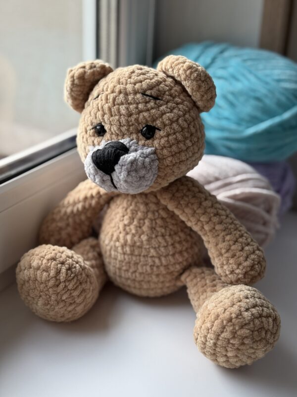 Handmade Knitted Teddy Bear - Image 3